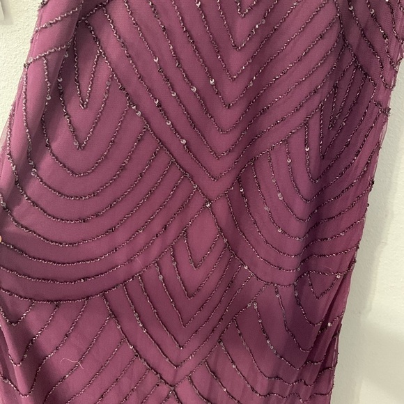 Adrianna Papell ART DECO BEADED BLOUSON DRESS WITH HALTER NECKLINE size 0 D106 - Picture 6 of 12
